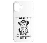 Wanted for Rootin Most Definitely Tootin Cowboy Cat Farting Coque pour iPhone 16 Plus