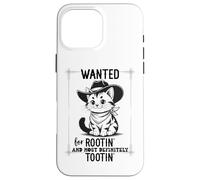 Wanted for Rootin Most Definitely Tootin Cowboy Cat Farting Coque pour iPhone 16 Pro Max