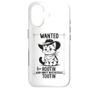 Wanted for Rootin Most Definitely Tootin Cowboy Cat Farting Coque pour iPhone 17