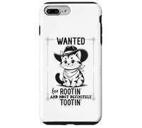 Wanted for Rootin Most Definitely Tootin Cowboy Cat Farting Coque pour iPhone 7 Plus/8 Plus