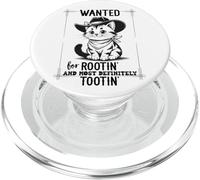 Wanted for Rootin Most Definitely Tootin Cowboy Cat Farting PopSockets PopGrip pour MagSafe