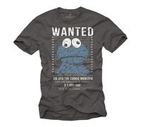 Wanted Monster Tee Shirt Cookies Gris XXL