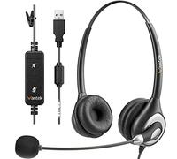 Wantek 602N Casque USB/Type-C Avec Microphone à Réduction de Bruit, Stéréo Compact Léger, Contrôle d'Appel, Confortable à Porter, Serre-tête Réglable Pour Ordinateur