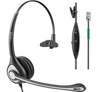 Wantek Casque téléphonique Filaire Mono avec Microphone antibruit pour ShoreTel Plantronics Polycom Zultys Toshiba NEC Aspire Dterm Nortel Norstar Meridian Siemens ROLM Packet8 F600S2