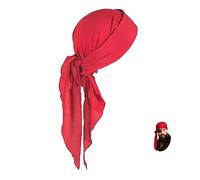 WANTUSHUI Chapeau de pirate pour femme - Costume de pirate de pirate pour femme - Jack Sparrow - Accessoires de pirate - Foulard de pirate (rouge vif)