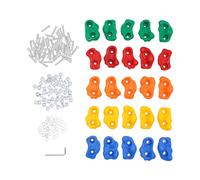 wanwanper Lot de 25 pierres d'escalade pour enfants, poignées d'escalade de différentes tailles pour enfants, poignées d'escalade pour murs rocheux, pierres d'escalade pour enfants de moins de 15 ans