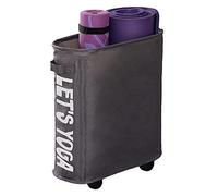 Wanwanzi Étagère de rangement pour tapis de yoga, gris foncé, grande capacité, design ingénieux, étanche à la poussière et à l'eau, roues plus sûres pour tapis de yoga, poids