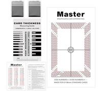Wanwanzi Kit d'outils de classement de cartes de sport 2025 - Outil de centrage certifié PSA/BGS avec jauge d'épaisseur et chiffons en microfibre, vérificateur d'alignement de précision pour cartes à