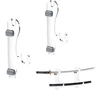 Wanwanzi Support mural pour épée à 2 niveaux, support mural pour épées Katana ou Wakizashi, peut supporter toutes les épées (transparent)