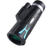 WANWEN 12X50 HD Haute Puissance Monoculaire Compact avec Vision Nocturne Bak4 Prisme Fmc Monoculaire avec Adaptateur Smartphone Et Trépied Observation des Oiseaux Little Surprise