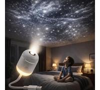 WANWEN 2-in-1 Galaxy Projector Night Light, Multifunctional Portable Starry Sky Night Light Projector with HD Films, USB Powered, Adjustable Brightness for Car and Bedroom Decoration (10 pcs)