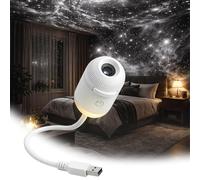 WANWEN 2-in-1 Galaxy Projector Night Light, Portable Galaxy Starry Sky Projector Lamp Night Light with HD Films, Veilleuse ciel étoilé à double mode LED USB, for Car and Bedroom Decoration (24-image)