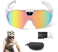 WANWEN 4K HD Baseball Glasses with Camera, 2026 Upgrade Smart Video Recording Glasses, Windproof Outdoor Smart Camera Video Recording Sunglasses & Memory Card for Men Women (Colorful,64GB)