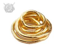 WANWEN Bendable Snake Necklace, Bendable Gold Necklace for Women Men, Flexible Adjustable Gold Snake Choker Necklace, Gold Bendable Snake Necklace for Women (gold)