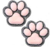 WANWEN Cat Paw Squishy, Handmade Squishy Big Cat Paw Silicone Squeeze Toys for Stress Relief, Squishy Cat Paw Squeeze Toys, Kawaii Squishies PVC Sensory Toys (2*Black)
