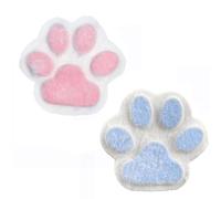 WANWEN Cat Paw Squishy, Handmade Squishy Big Cat Paw Silicone Squeeze Toys for Stress Relief, Squishy Cat Paw Squeeze Toys, Kawaii Squishies PVC Sensory Toys (Pink+Blue)