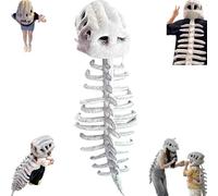 WANWEN Spinosaurus Plush Dino Outfit, Dinosaur Skeleton Plush Costume, Halloween Fun 3d Realistic Dinosaur Costume Toy, Spinosaurus Plush Costume for Parties (116cm)