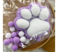 WANWEN Squishy Patte de Chat, Fluffy Cat Paw Squishy, Jouet à Presser en Forme de Patte de Chat, Jouet de Pattes de Chat en Silicone, Cat Paw Squishy (C)
