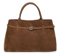 WANWEN Women's Suede Tote Shoulder Bag, Fall Trendy Retro Handbag, Faux Suede Bag Shoulder Hobo Bag Tote Purse, Large Capacity Top Handle (Brown)