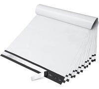 Wanxida Lot de 100 Sacs d'expédition en Plastique, Conditionnements Plastique Polystyrène Pochettes avec Bande adhésive auto-scellante, 25.5x33cm