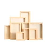 WANYI 2 Pièce Cadre Photo en Bois, 15x20cm Rectangulaires Cadres Photos Bricolage Cadre Dessin Personnalisé pour DIY Dessin, Projet Décoration