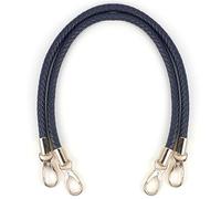 WANYI Anse pour Sac à Main 2 Pièces 60CM Poignée de Rechange pour Sac PU Cuir Laniere sac Bandouliere avec 2 Crochets à Mousqueton (Bleu Marine)