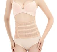WANYI Respirante Ceinture Post Accouchement Ajustable Ceinture Post Partum Non Roulée Soutien du Ventre Taille Ceinture Ventrale Post-partum pour Césarienne/Accouchement normal (B-Abricot, L)