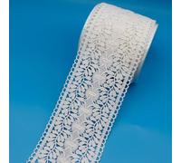 WANYI Ruban Dentelle Blanche 9CM Large Coton Dentelle Vintage Galon Couture Ruban Cadeau Pour DIY Décoration Vêtements Jupes de Accessoires(1 Yard)