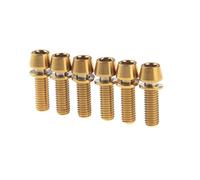 Wanyifa Lot de 6 boulons à tête hexagonale conique M5 x 18 mm en titane avec rondelle