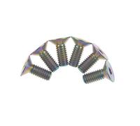 Wanyifa Lot de 6 vis à tête hexagonale M4 x 10 mm en titane doré arc-en-ciel