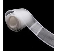 WANYIG Bande à passants à coudre - 10 cm de large - En nylon - Transparent - Ruban universel épais - Avec passants - Pour tringle à rideau (30 m)