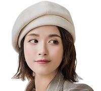 Wanyig - Béret d'hiver pour femme - Style coréen - Confortable et chaud - Idéal pour le printemps, automne et hiver, Weiß, 56/58 cm