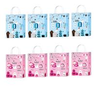 WANYIG Lot de 8 sacs cadeaux en papier pour Halloween - Sacs cadeaux pour enfants - Pour Halloween, anniversaire d'enfant, cadeaux, fête - 22 x 16 x 8 cm