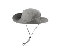WANYING Chapeau de pêcheur en coton pour homme et femme - Protection solaire - Pour tour de tête de 55 à 62 cm - Camouflage, Gris uni, 55-62