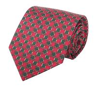 WANYING Cravate Rétro Vintage pour Homme 9cm 3.54" Large Cravate Colorée Élégante Mode - A20 Motif Carré Rouge