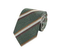 WANYING Cravate verte pour homme - 8 cm - Mode jacquard tissée standard - Business Casual - Formelle - Mariage - Fête rétro - Rayée vert foncé, marron, blanc, orange