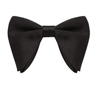 WANYING Grand Nœud Papillon pour Homme Nœuds Papillon Oversize Surdimensionné Déjà-noué avec Fermeture à Crochet Réglable - Couleur Unie Noir