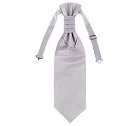 WANYING Homme Ascot Tie Plastron Cravate de Mariage Pré-nouée avec Fermeture à Crochet Réglable pour Mariage ou Sports équestres - Uni Gris Foncé