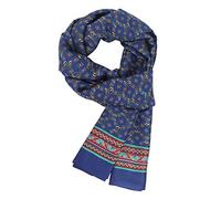 WANYING Homme Soie Synthétique Écharpe Double Couche Casual Business pour Automne Printemps 170×30cm Bleu Saphir