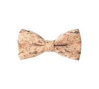 WANYING Nœud papillon en Liège pour Homme Profil en Bois Déjà Noué avec Fermeture à Crochet Réglable Style Décontracté Formelle - Grain de bois E14