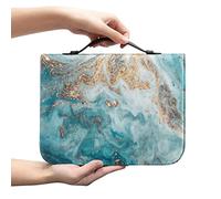 Wanyint Housse de Bible avec imprimé marbre pour femme, grande taille, housse de Bible classique en similicuir pour église, sac fourre-tout, accessoires chrétiens