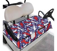 Wanyint Housse de protection pour voiturette de golf en tissu doux et respirant avec poches, facile à installer et lavable pour homme et femme, 133 x 82 cm, rouge, blanc, bleu