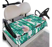 Wanyint Housse de siège de voiturette de golf avec poches, couverture portable à séchage rapide, lavable en machine, convient pour 2 personnes, 133 x 82 cm, motif balle de golf, drapeau américain