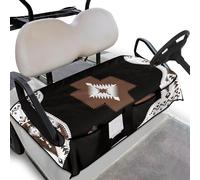 Wanyint Housse de siège pour voiturette de golf avec poches avant, tissu tricoté éponge doux, ajustement universel pour la plupart des sièges de 2 personnes, 132,1 x 81,3 cm, aztèque du sud-ouest noir