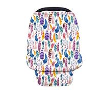 Wanyint Housses de siège auto attrape-rêves colorées pour bébé - Ciel de siège auto pour bébés garçons et filles - Multi-usage - Couverture d'allaitement, écharpe d'allaitement