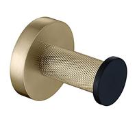 Wanym Crochets en métal Crochet de support en métal noir et or de la salle de bain,4pcs