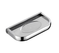 Wanym Porte Savon Laiton Mural, avec écoulement Porte Savon Douche Boîte a Savon Mural avec Percage, Antique Simplicité Soap Dish pour Cuisine Salle de Bain Panier a Savon,Chrome