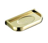 Wanym Porte Savon Laiton Mural, avec écoulement Porte Savon Douche Boîte a Savon Mural avec Percage, Antique Simplicité Soap Dish pour Cuisine Salle de Bain Panier a Savon,d'or