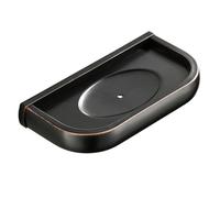 Wanym Porte Savon Laiton Mural, avec écoulement Porte Savon Douche Boîte a Savon Mural avec Percage, Antique Simplicité Soap Dish pour Cuisine Salle de Bain Panier a Savon,Noir