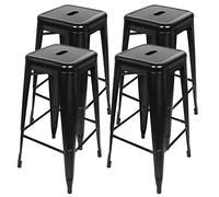 WANZHE Tabouret de Bar, 76 * 42 * 42cm, Tabouret de Bar Haut,empilable, 4PCS